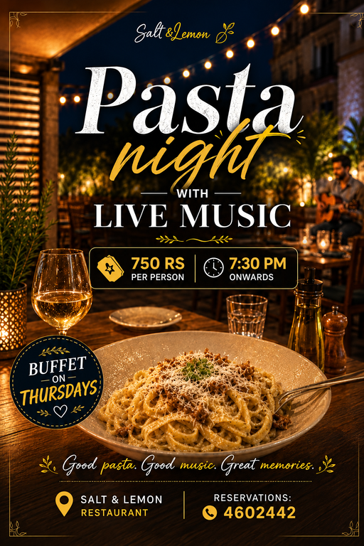 Poster: Live Music, Thu, 29 Oct 2026